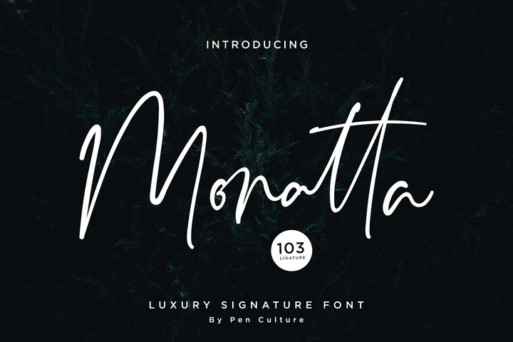 Monatta Font preview